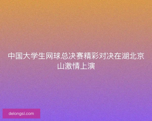 中国大学生网球总决赛精彩对决在湖北京山激情上演 中国大学生网球总决赛精彩对决在湖北京山激情上演